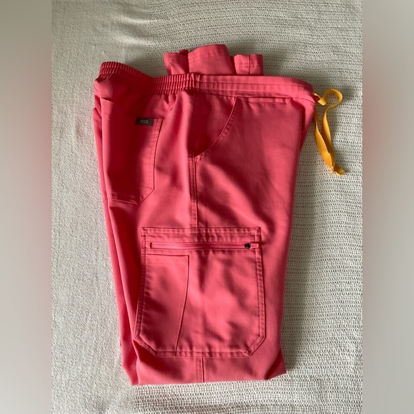 Figs Pink Straight Leg Pants Modern Tailored Fit - Picture 8 of 9